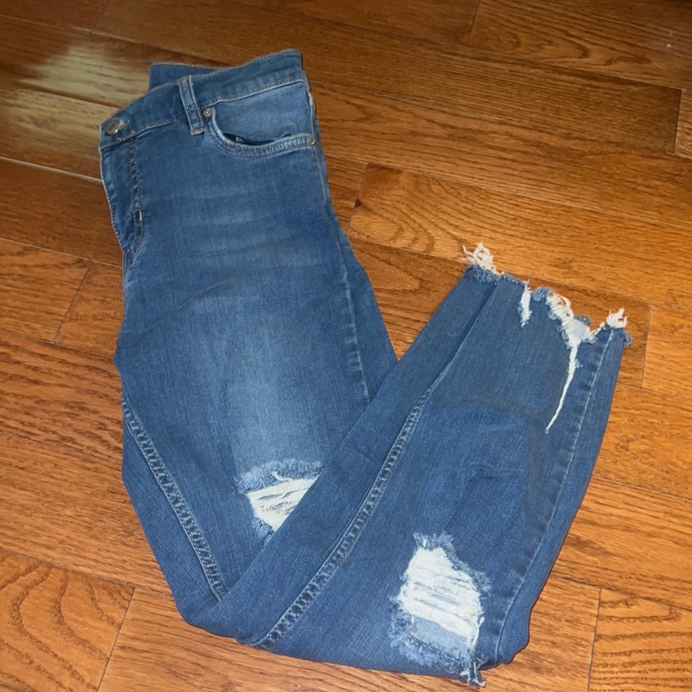 Free people skinny ripped jeans